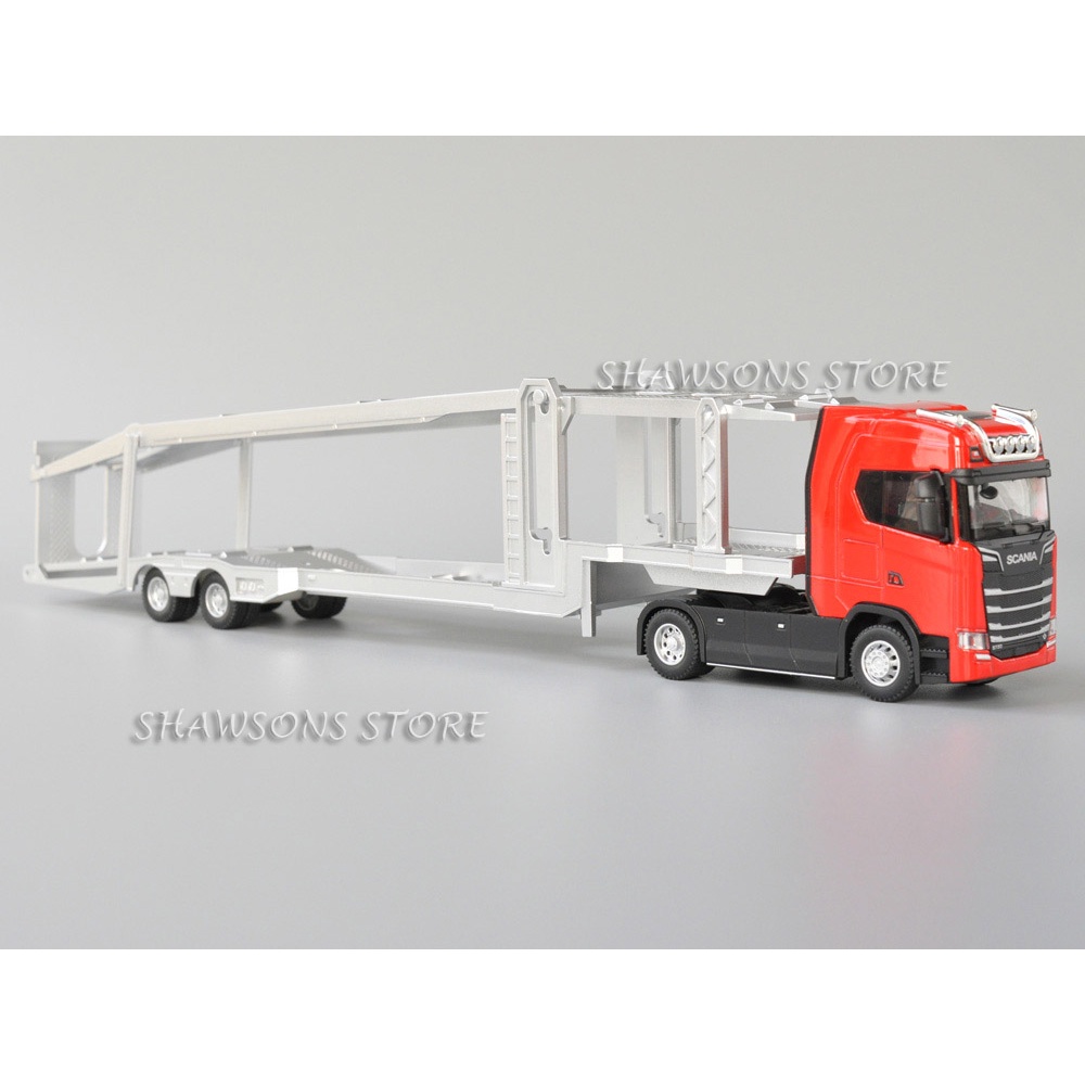 1:50 Scale Diecast Model Truck Toys Scania S730 Tractor With Car ...