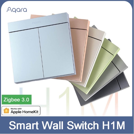Aqara Smart Wall Switch H1M with Neutral 6 Colors Wireless Key Light ...