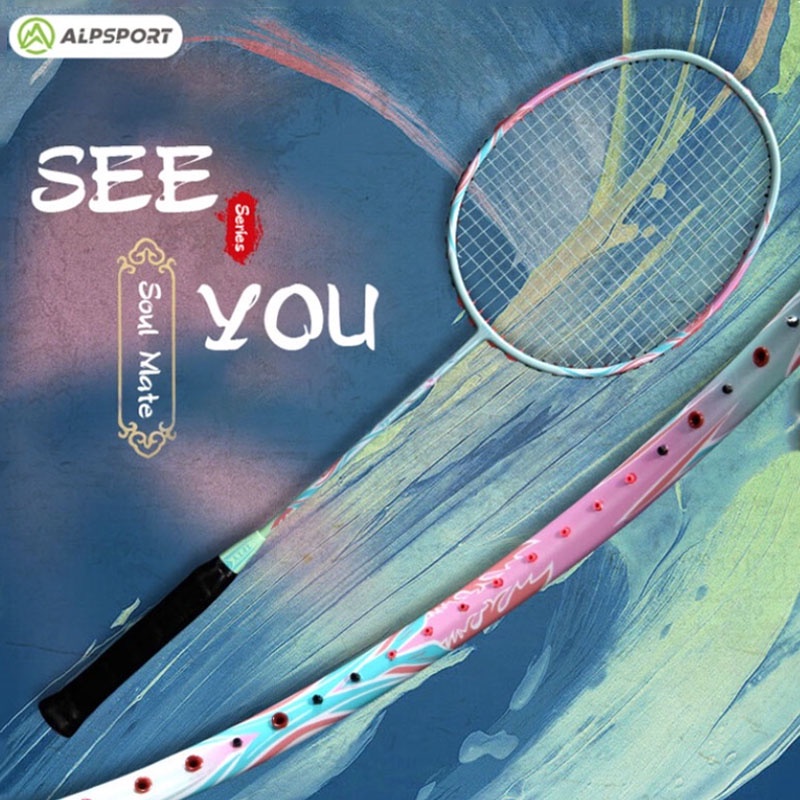 ALPSPORT DJ Series Balanced Badminton Racket 100% Full Carbon Fiber ...