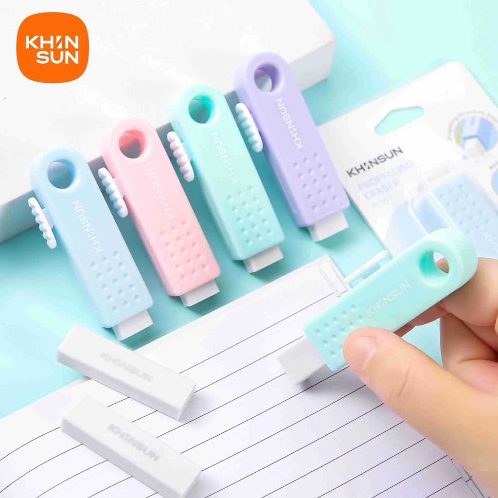 KINSUN Eraser Push Pull Sheath Eraser Dust Free Eraser Rubber Student