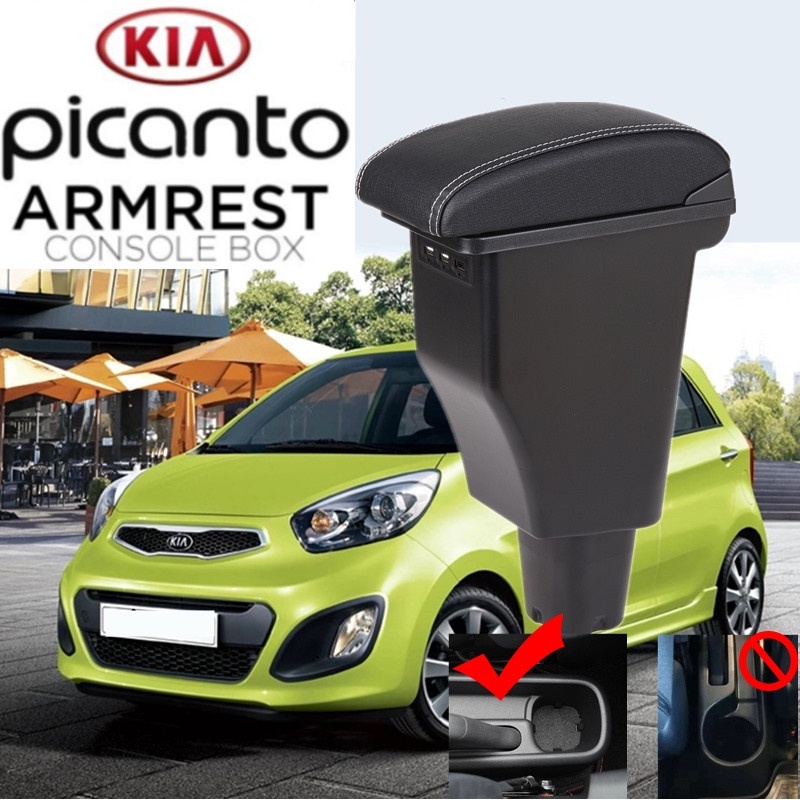 KIA PICANTO ARMREST w USB PORTS Armrest Console Box Arm Rest box