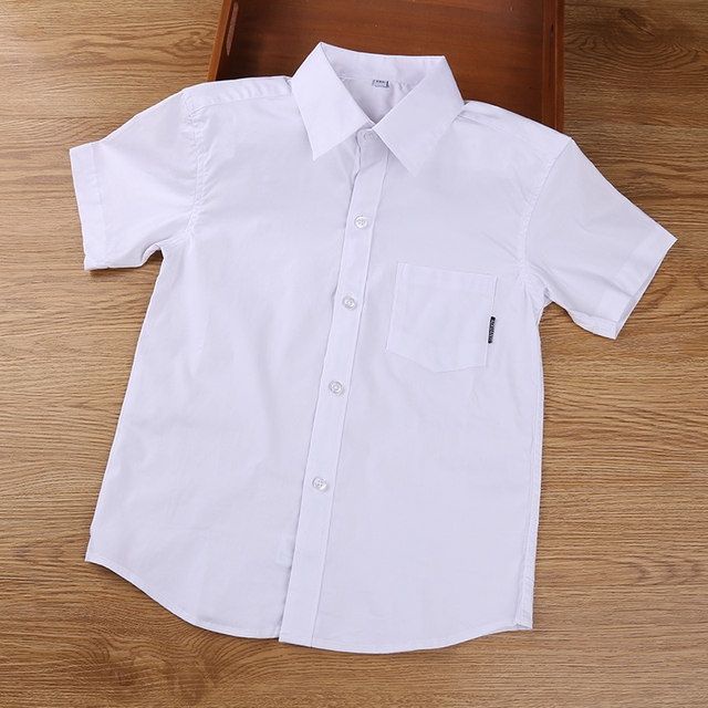 110180 Kids cotton white shirt Baby clothes children's white shirt