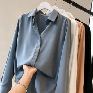 Women's Silk Shirts Long Sleeve Lady Shirt Casual Office Work Btton Down  Satin Blouse Tops 205 (S, White Silk Shirts)… at  Women's Clothing  store