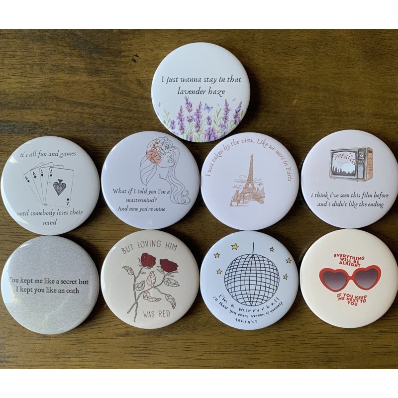 Taylor Swift Pins - Merch, Enamel Badge, Round Brooch, Swiftie, TS