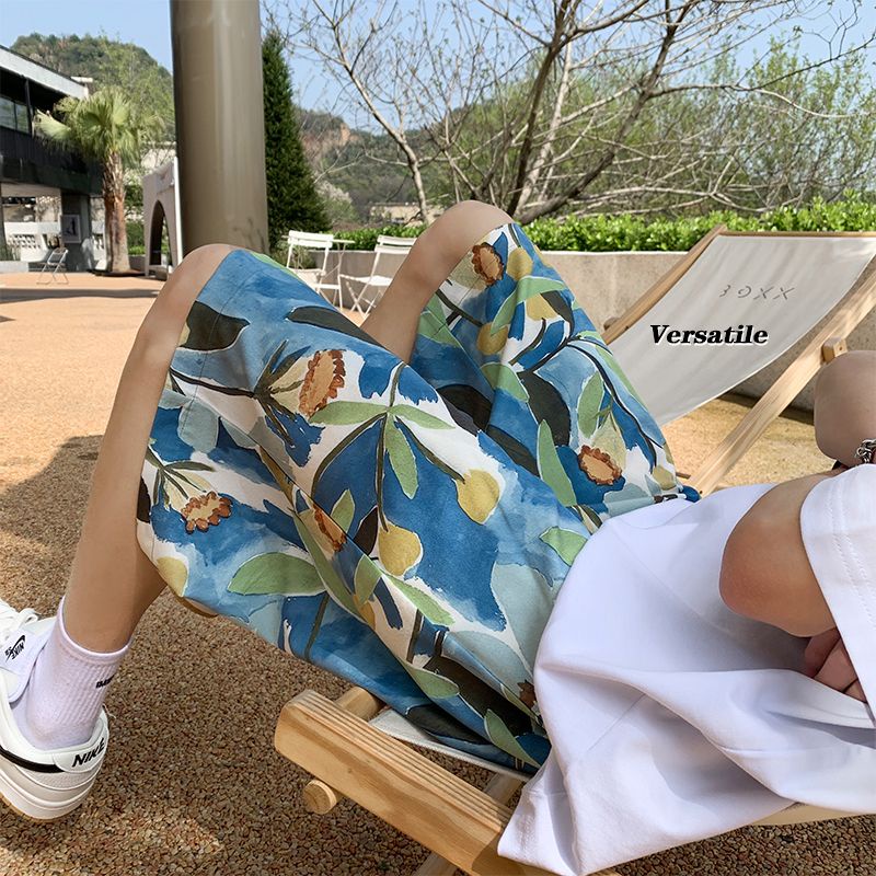 Straw Straweast Asia wei yi flower shorts male sanya beach pants