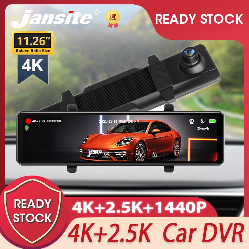 Jansite DASH CAM 11.26 Ultra HD 4K+2.5K Car Mounted DVR Camera Rearview