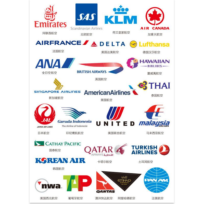 104 personalized aviation plane logos, travel boxes, luggage, strip ...