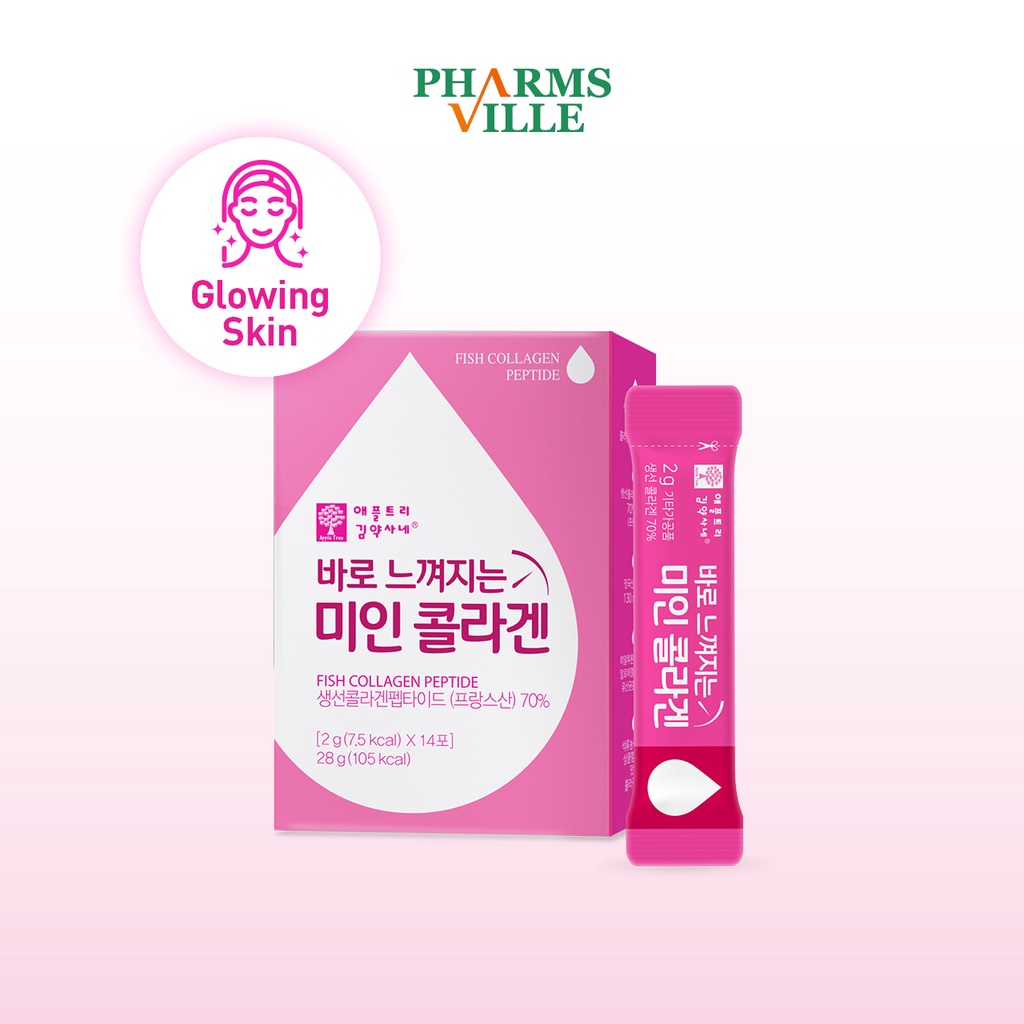[Apple Tree]  Beauty Collagen Vitamin C, Supports Hair, Skin, Nails 2g x14 Packets
