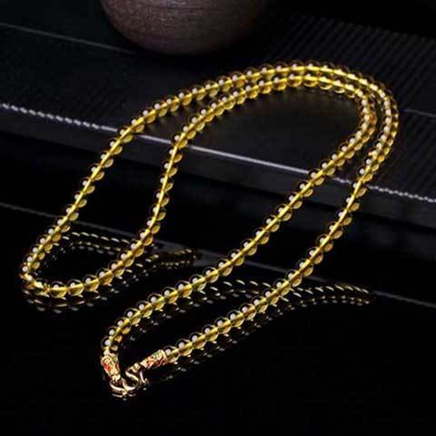 Gold chain crystal on sale necklace