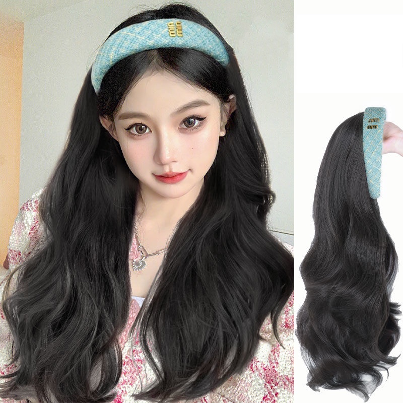 Half headband Wig for women s long hair curly wig heat resistant