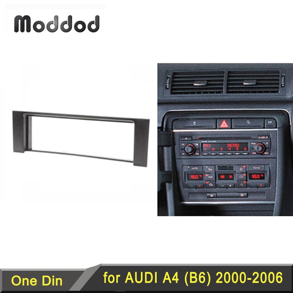 One Din Fascia for Audi A4 B6 Radio CD DVD Stereo Panel Dash Mount