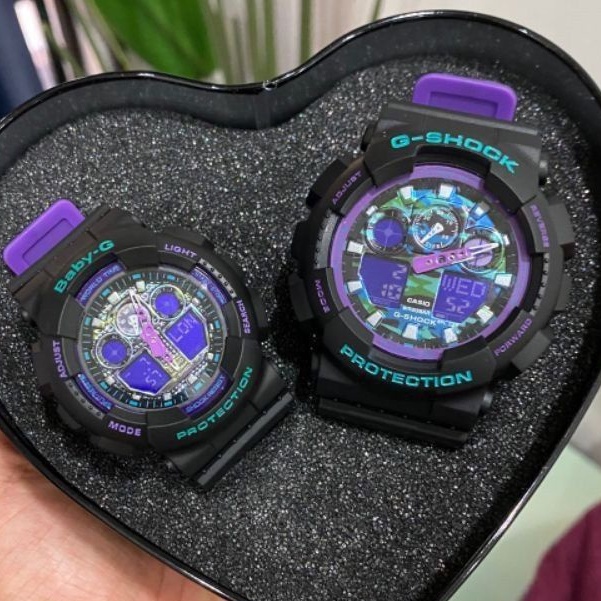 G shock purple and on sale black