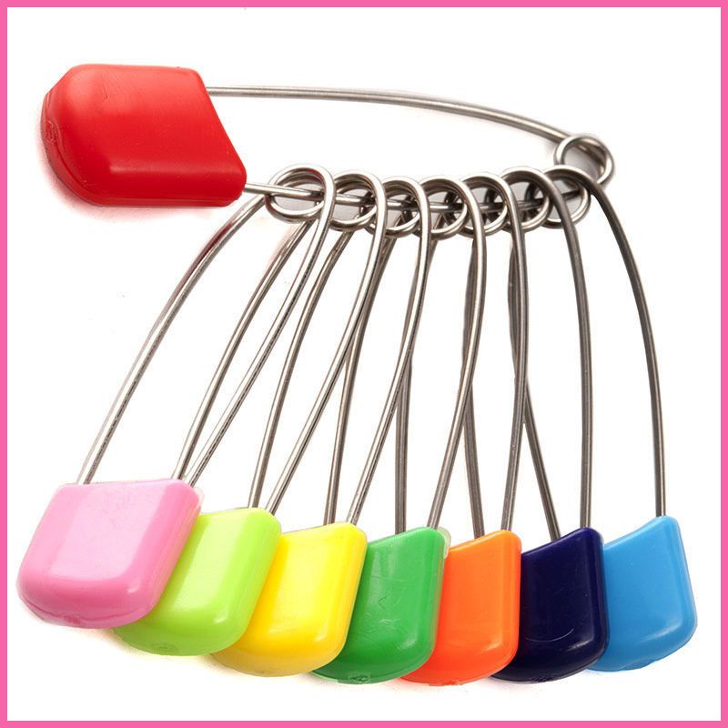 Colored Children's Safety Pins Baby Stainless Steel Pins Cartoon Baby ...