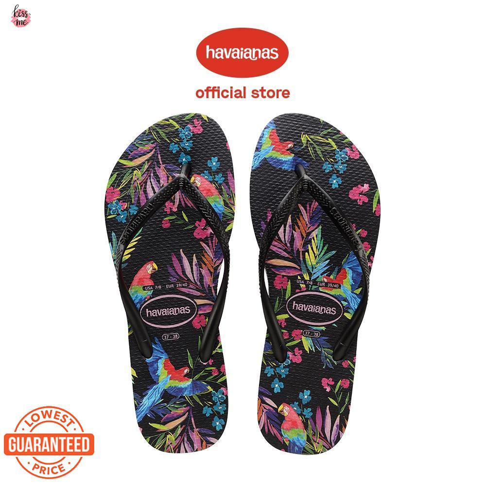 Havaianas Slim Tropical Flip Flops Salmon - Buy At Outlet Prices!