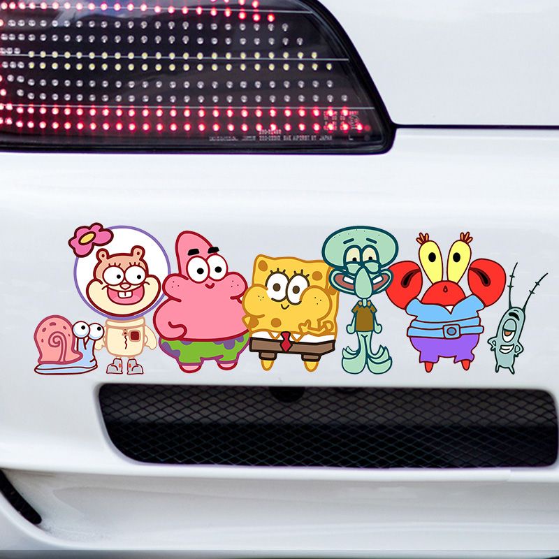 Spongebob SquarePants Family Electric Motorcycle Motorcycle Car Sticker ...