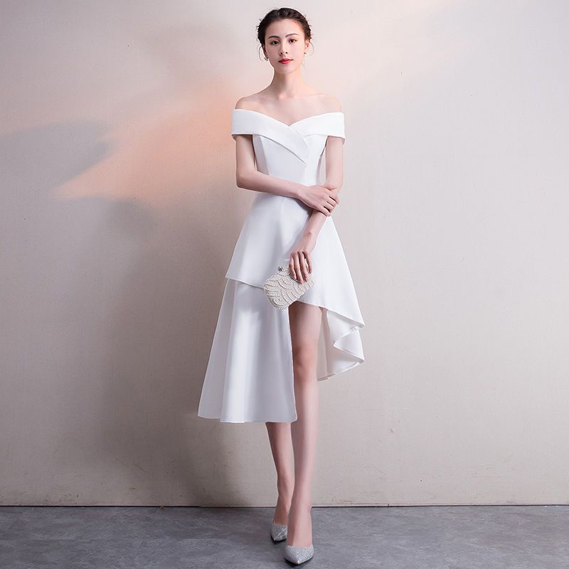 White evening cocktail on sale dresses