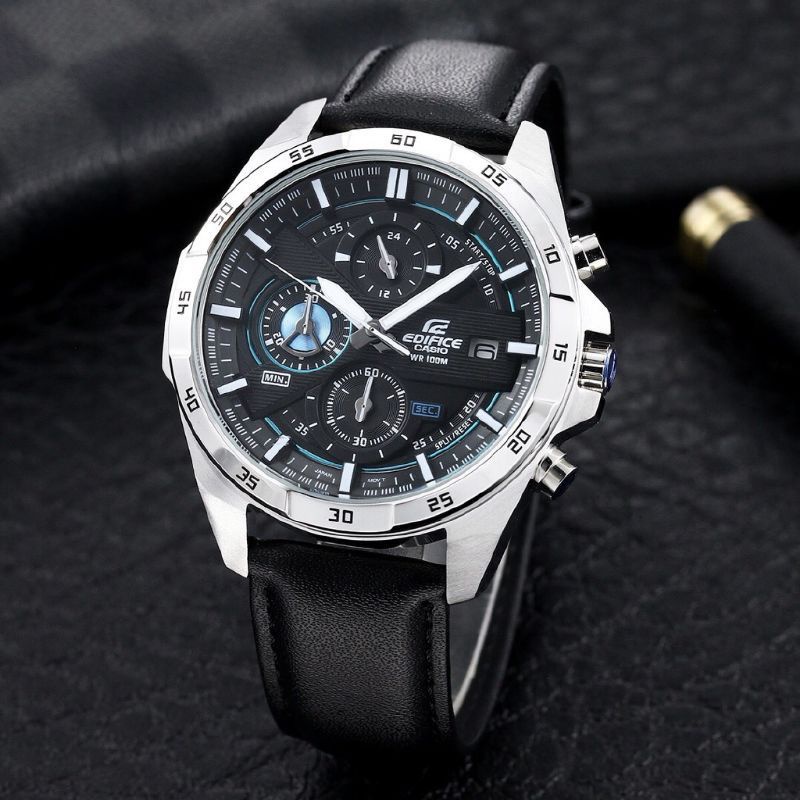 Casio Edifice EFR 556 Chronograph Leather Watch For Men Shopee