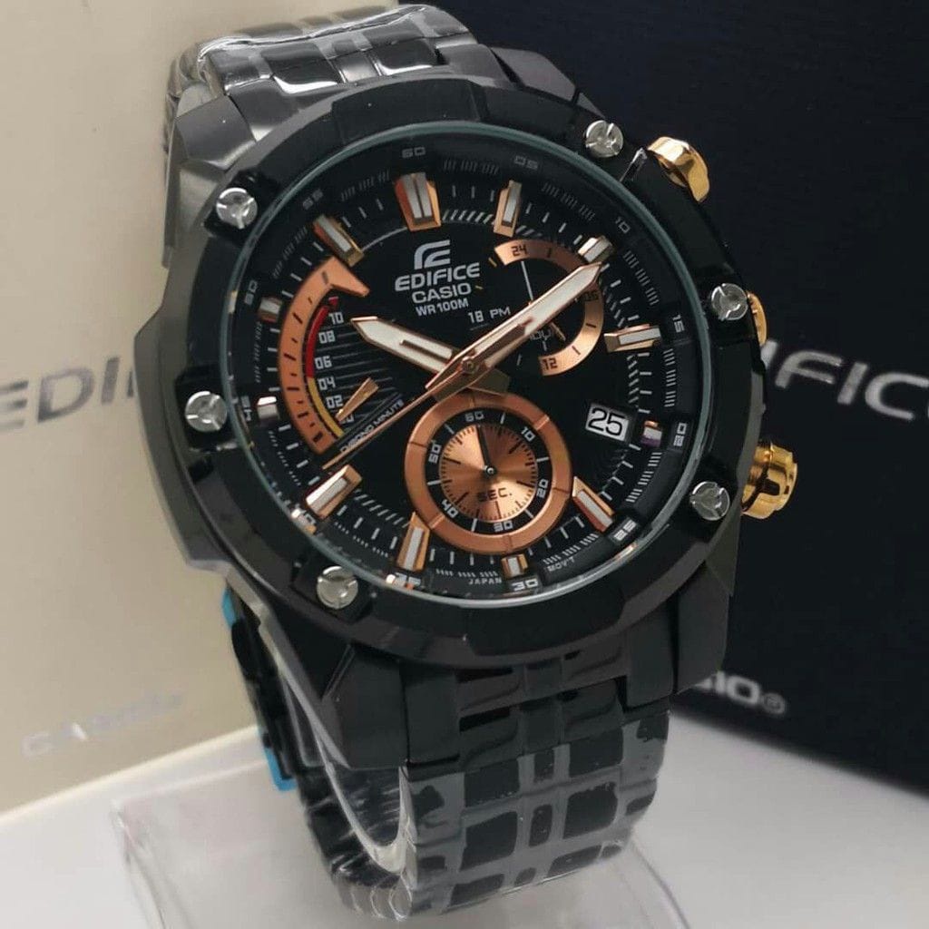 Casio Edifice EFR 556 EFR 539 EFR 539 Chronograph Leather Steel Watches For Men Shopee Singapore