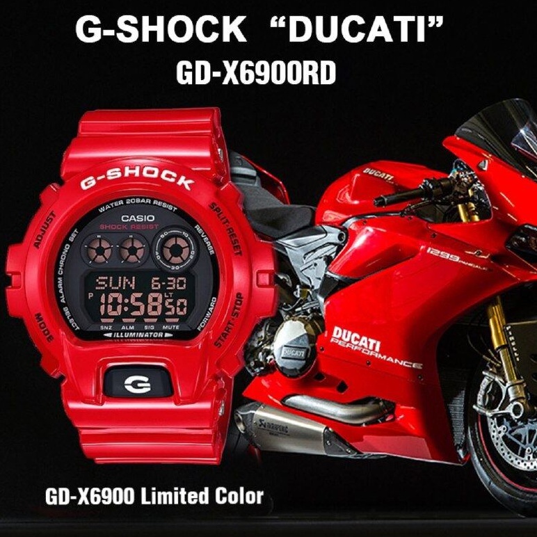 G shock red online ducati