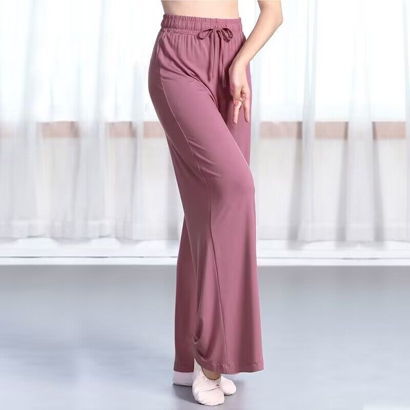 Dance pants for women in modern dance, high waisted, straight leg, and ...