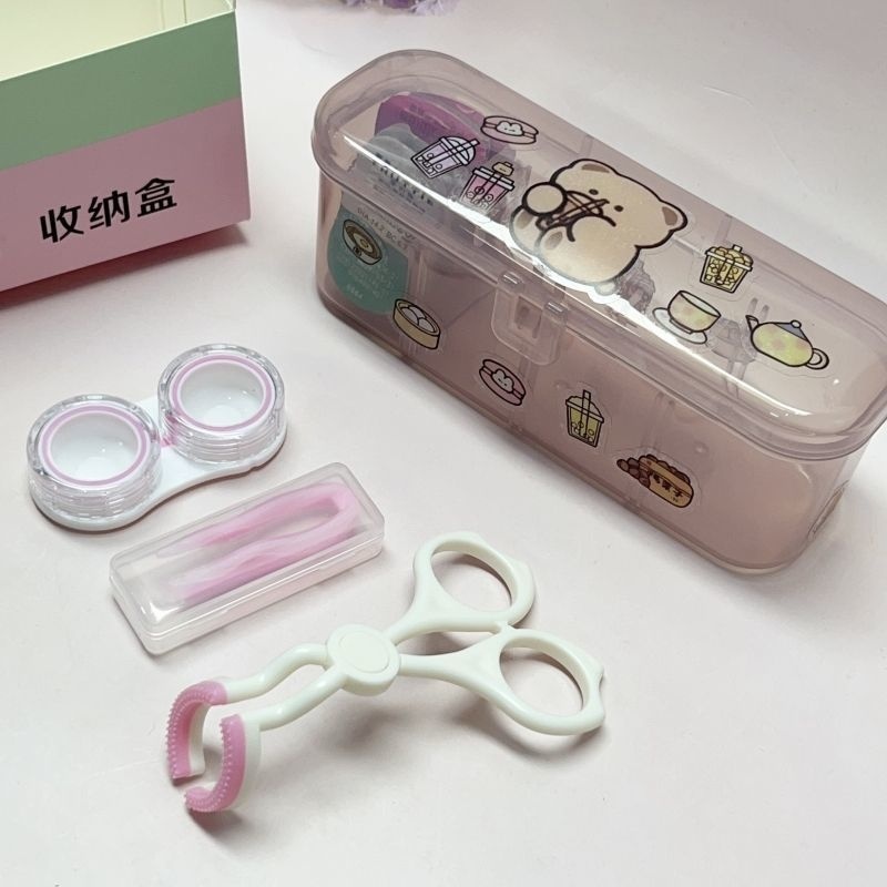 Wearing assistive devices to support the eyelids, beginners wearing