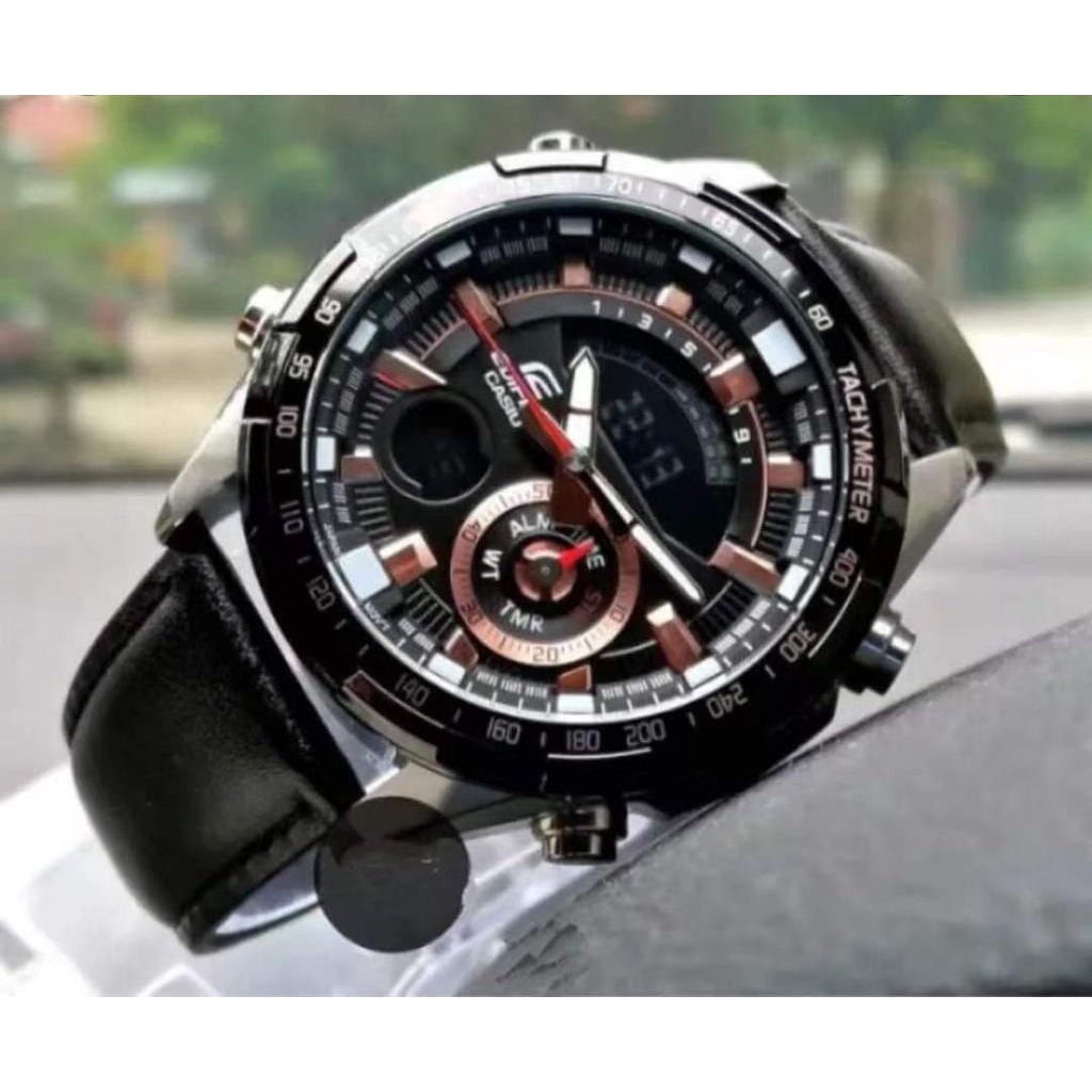 Casio edifice efr 539 leather best sale