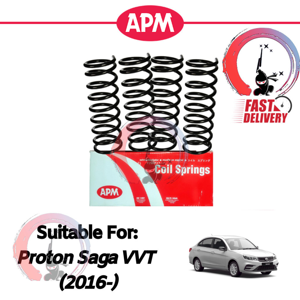APM Proton Saga VVT (2016-) Standard Coil Spring Front & Rear Set (2 ...
