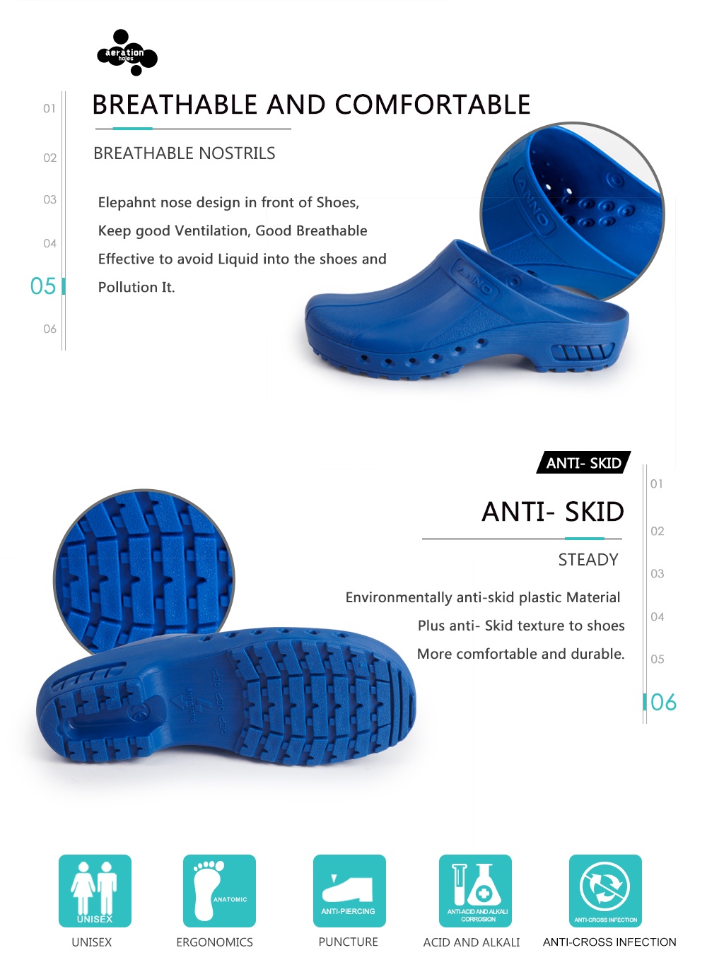 TPE Work Shoes With Strap Medical Clogs Doctor Nursing Surgical ...
