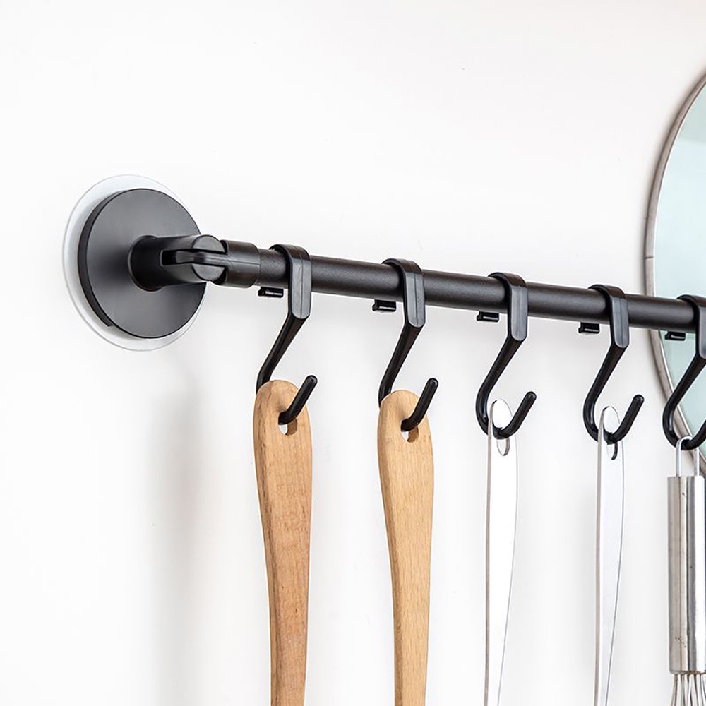 Harbour Life Kitchen Hanging Rack with 12 Hooks Wall Mounted adhesive ...