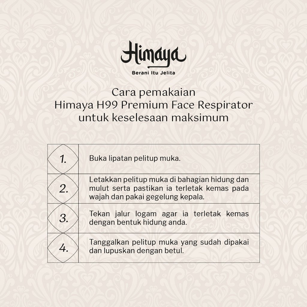 Himaya H99 Hijab Premium Face Respirator - Chic Vintage (HIMAYA ...