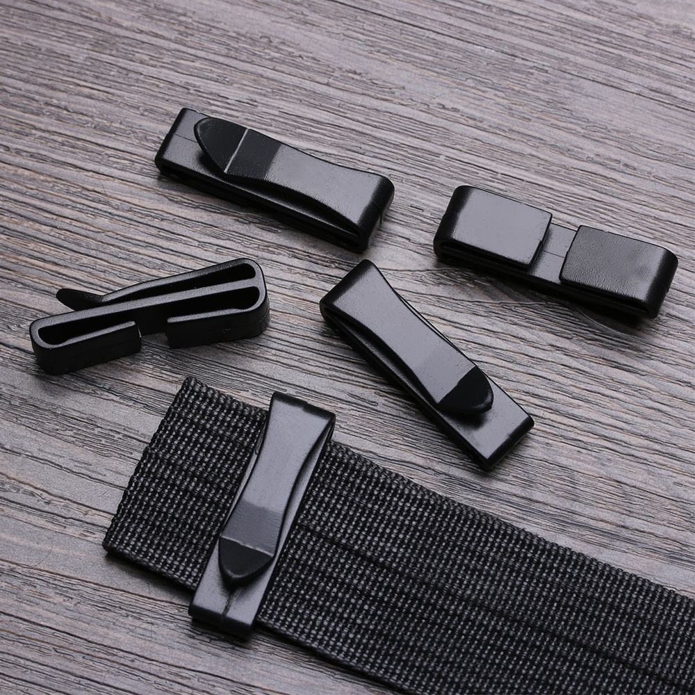 Strap Web Clip Webbing Molle Black Plastic Belt Loop Slip Keeper Slider ...