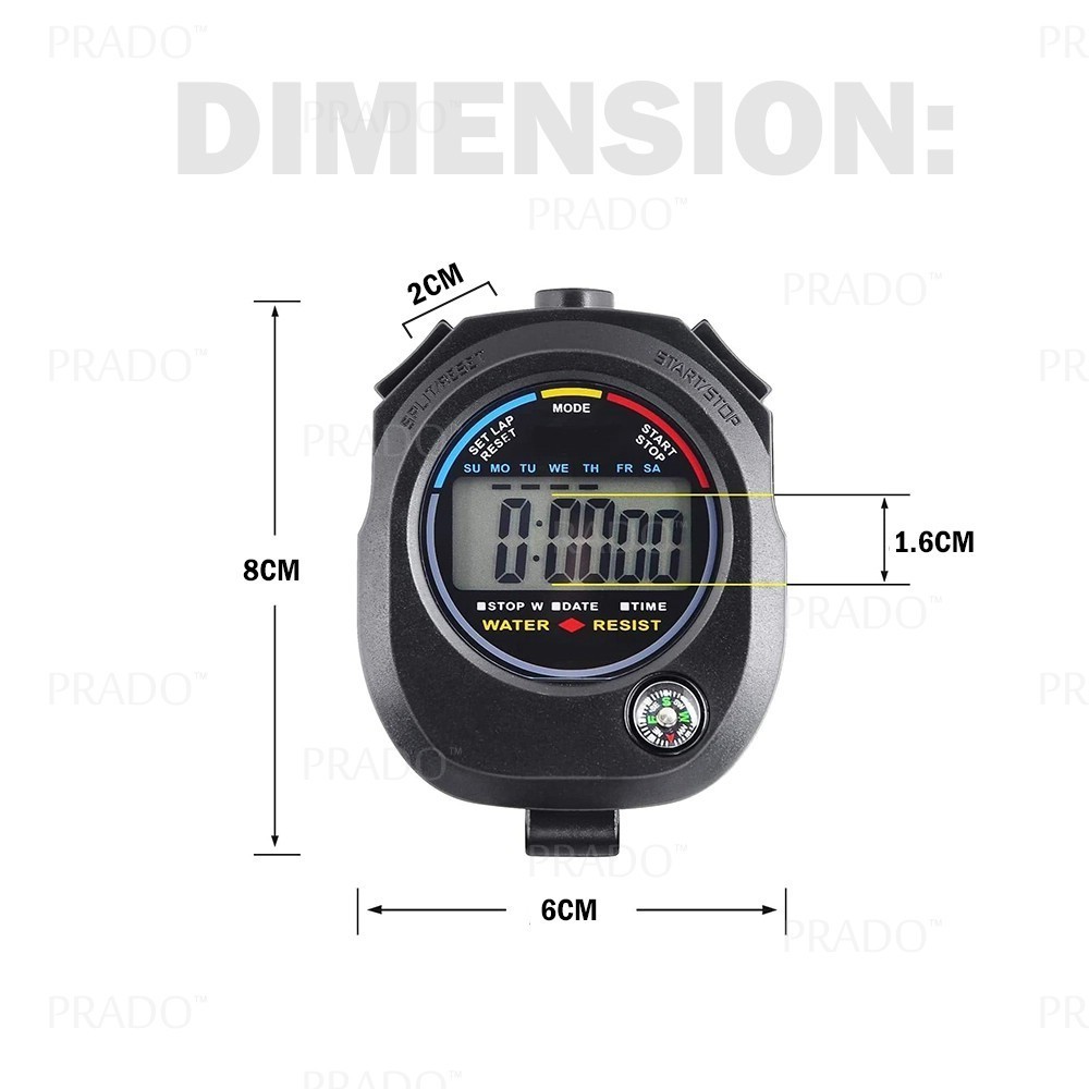 PRADO MAXGEAR Waterproof Sport Digital Stop Watch Compass Chronograph ...