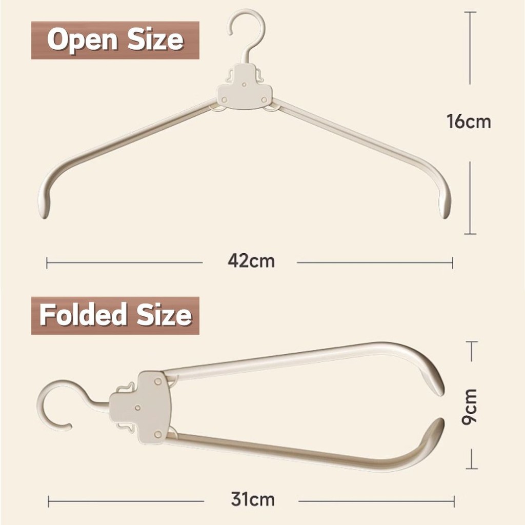 Jtrevel Foldable Hanger Cloth Multi-Purpose Drying Plastic Lightweight ...