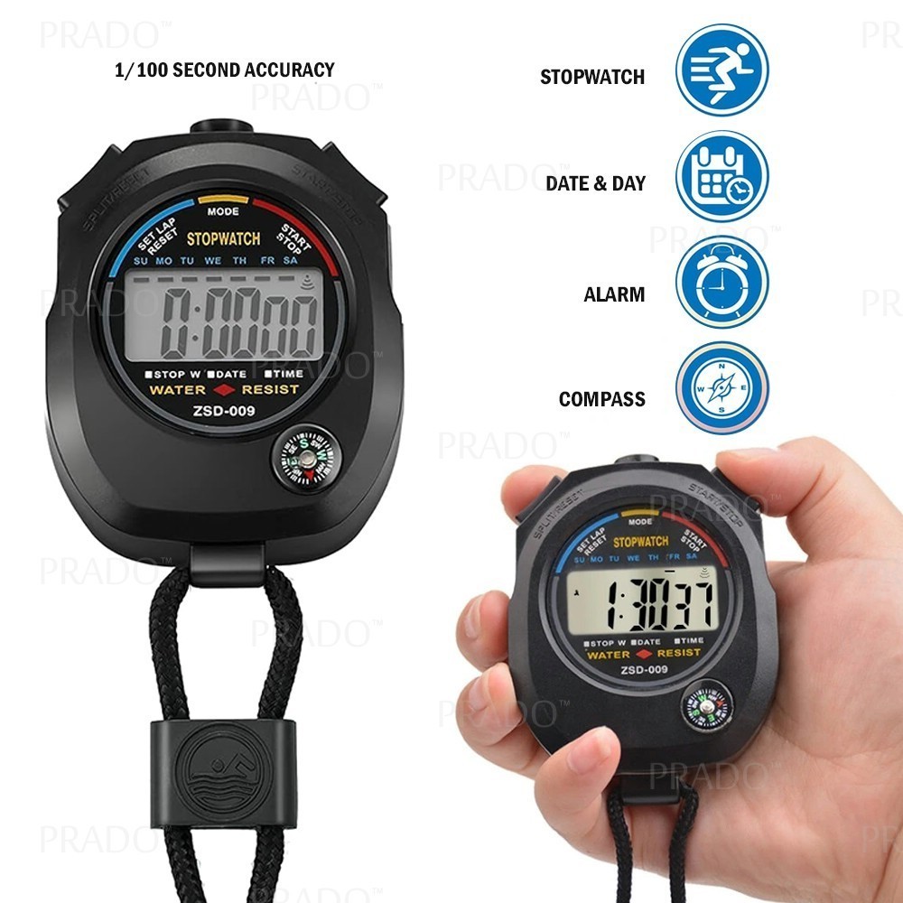 PRADO MAXGEAR Waterproof Sport Digital Stop Watch Compass Chronograph ...