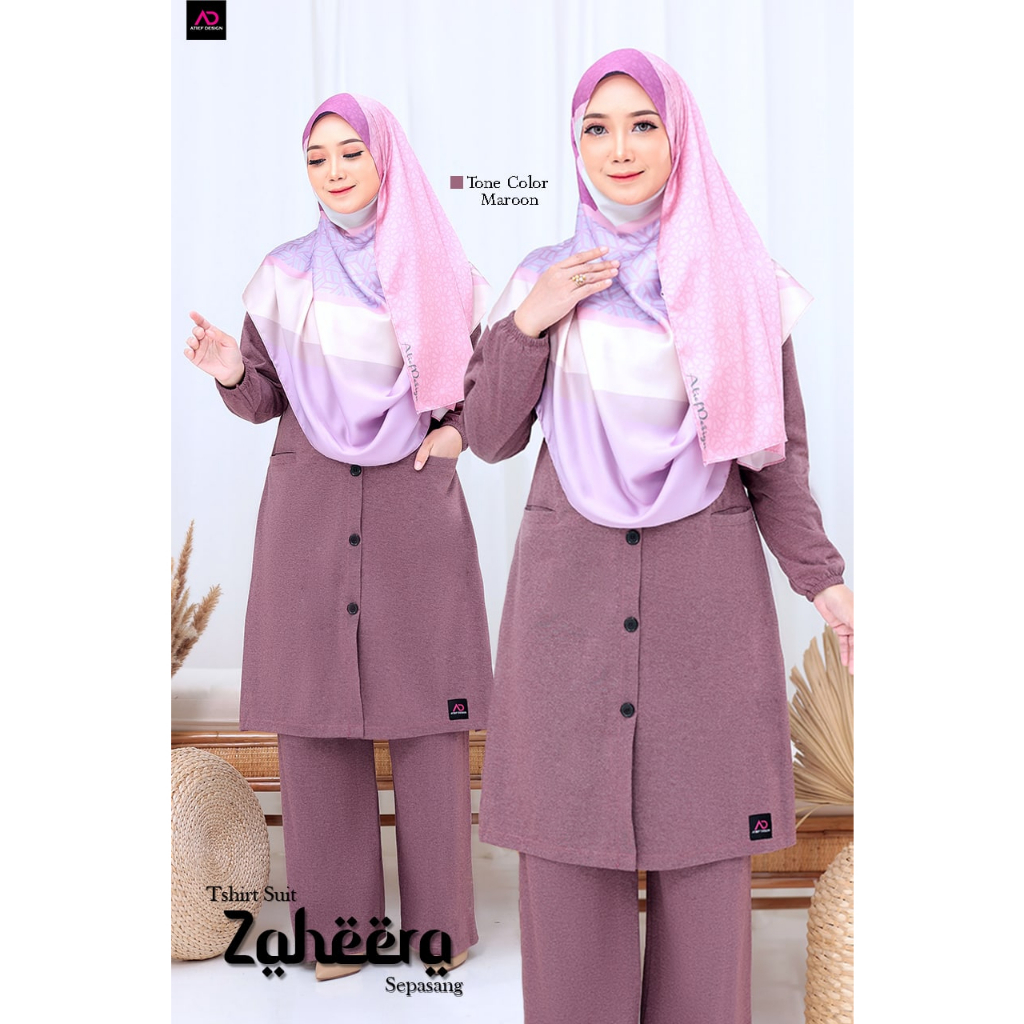 Atief DESIGN SUIT ZAHEERA Set - Premium TC COTTON Muslimah | Elegant ...