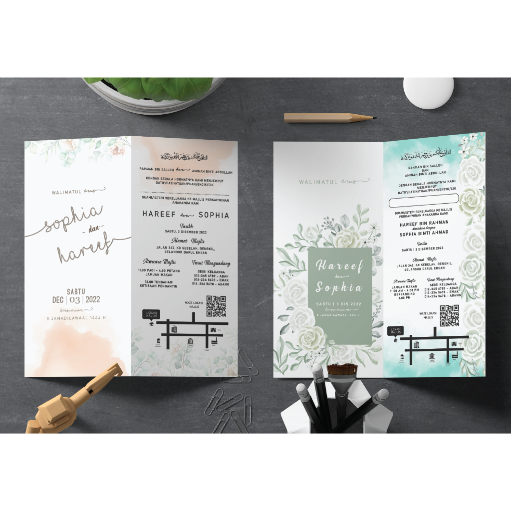 KAD KAHWIN | KAD JEMPUTAN KAHWIN | WEDDING INVITATION CARD | MINIMALIST ...