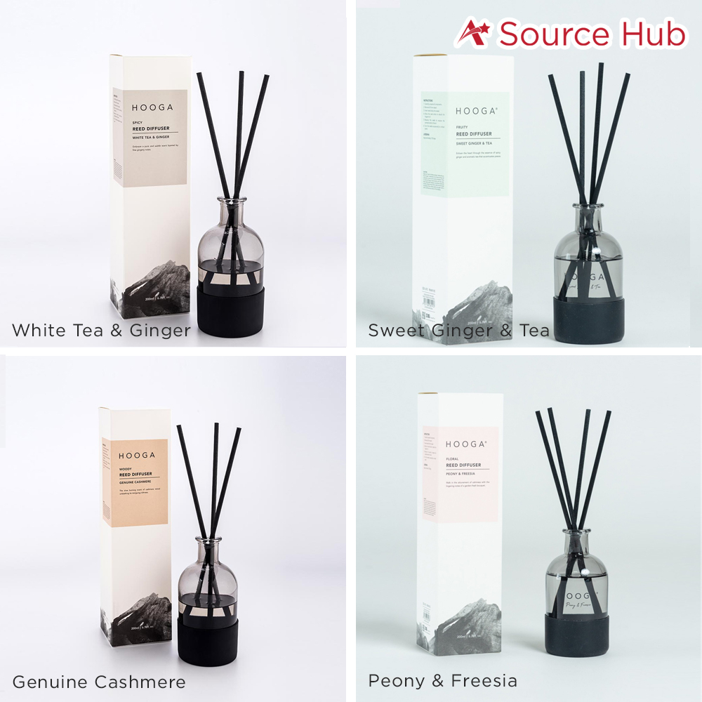 HOOGA Reed Diffuser Black Series Home Fragrance Free HOOGA Bag Secure ...