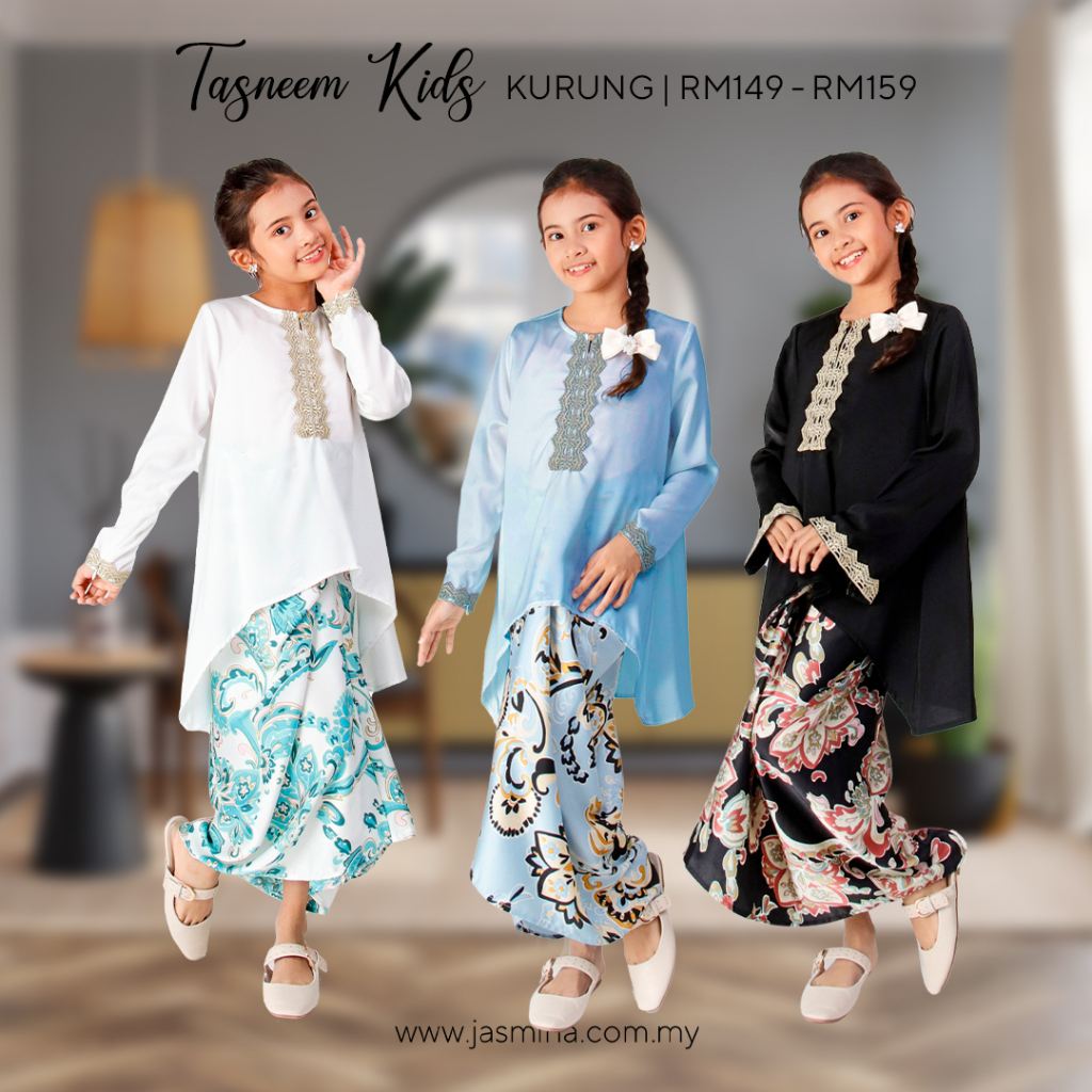 KIDS Tasnim Baju Kurung Kanak-kanak Jasmina | Shopee Singapore