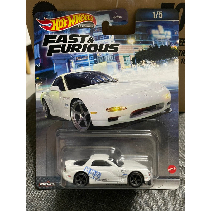 Hot Wheels Premium Fast & Furious Mazda RX-7 FD HKS White / Not for ...