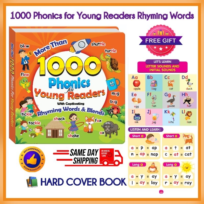 1000 Phonics for Young Readers | Picture Book | Kindergarten
