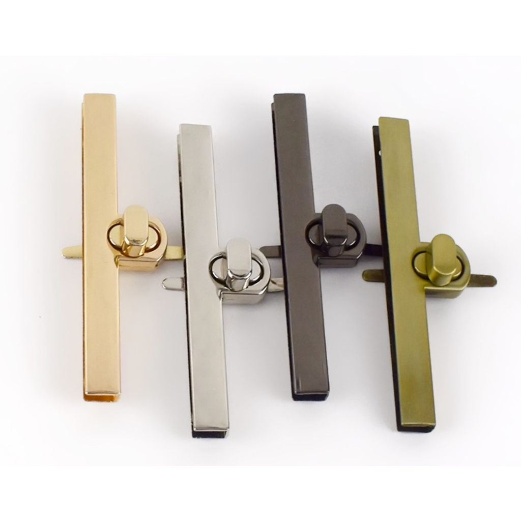 1Pc Twist Turn Lock Bag Clasp Metal Rectangle Closure Buckle Handbag ...