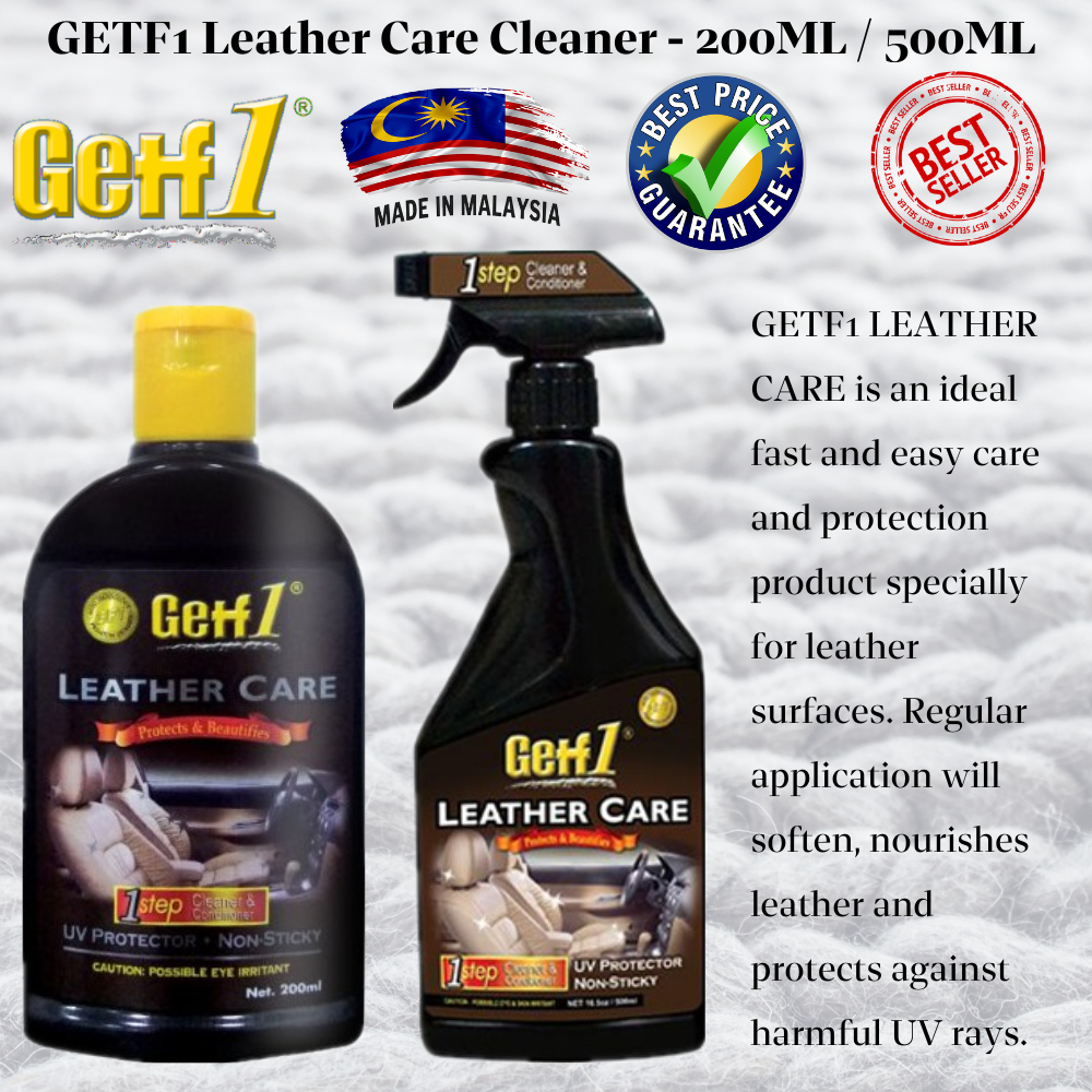 GETF1 One Step Leather Care Cleaner & Conditioner - 200ML / 500ML ...