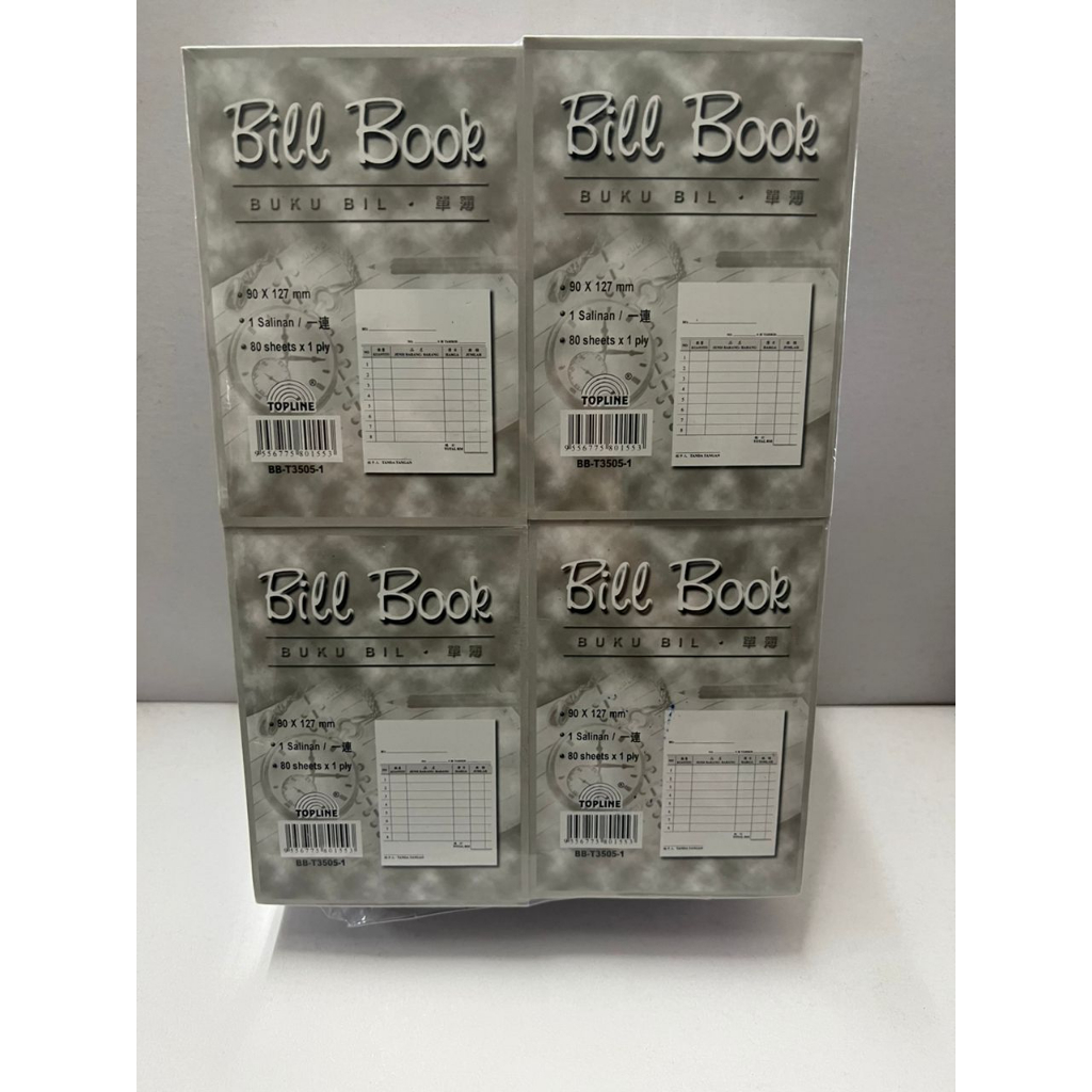 Topline Bill Book/ Buku Tunai 80sheets x 1ply (40pcs) | Shopee Singapore