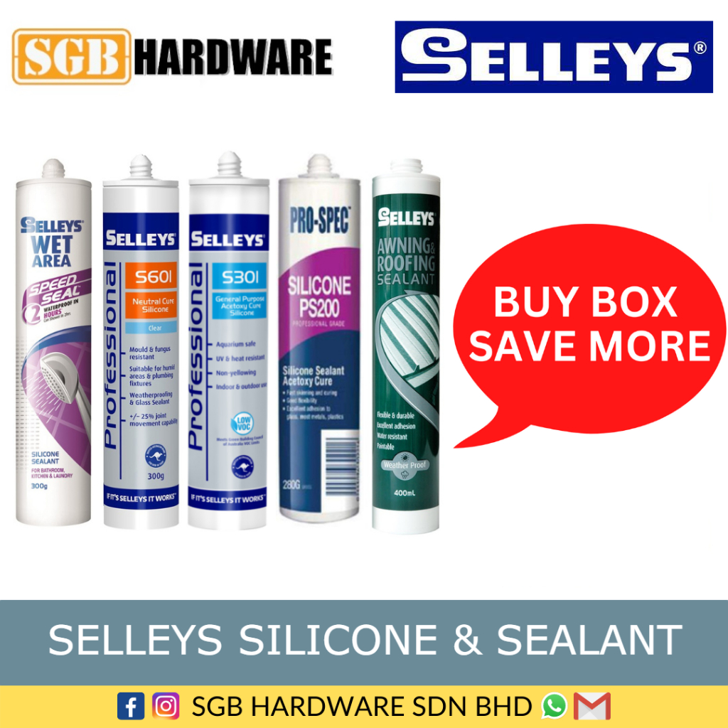 SELLEYS SILICONE SEALANT 400ML AWNING ROOFING LEAKING WATERPROOF GAM