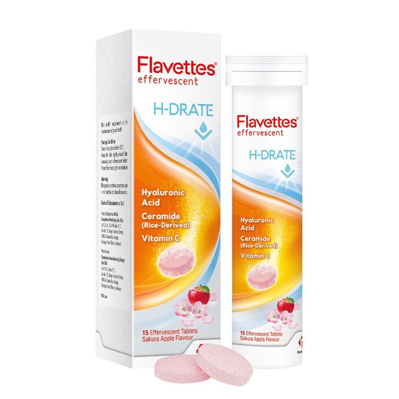 Flavettes Effervescent Vitamin C H-DRATE (15s) | Shopee Singapore
