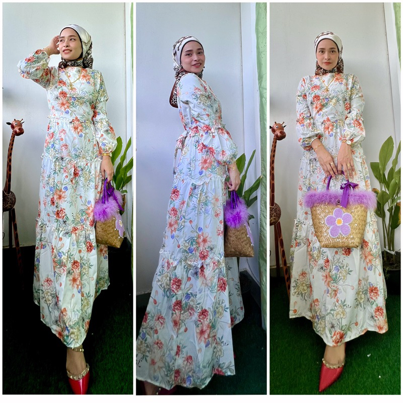 LUXURY DRESS 5 Free Size New Collection Dress Baju Raya Woman Dress ...