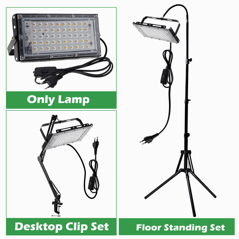 AC240V 50W 100W 150W Full Spectrum LED Grow Light With Stand Sunlike ...