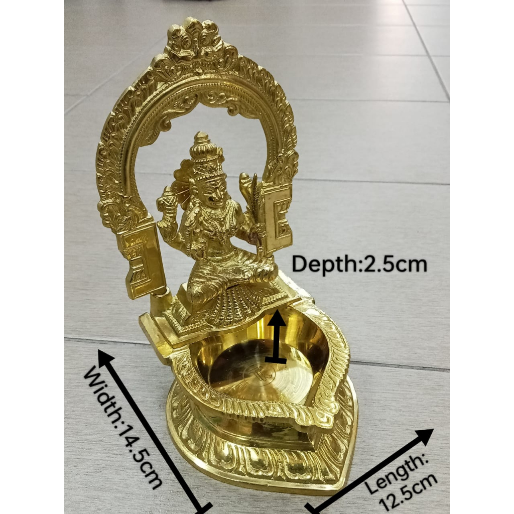 Pure Brass Atchaya Kamatchi Amman Vilakku/Lamp/Diya | TK Brand Premium ...