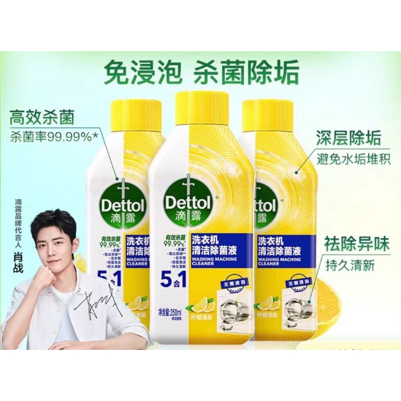dettol 5 in 1 washing machine cleaner citrus burst flavor 250ml buy 2 vanish 30g 滴露dettol洗衣机清洗剂