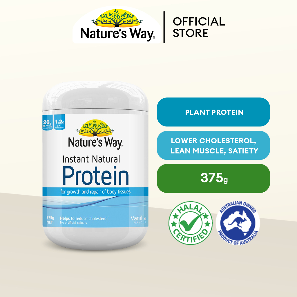 Nature's Way Instant Natural Protein Vanilla Powder (375g) Shopee